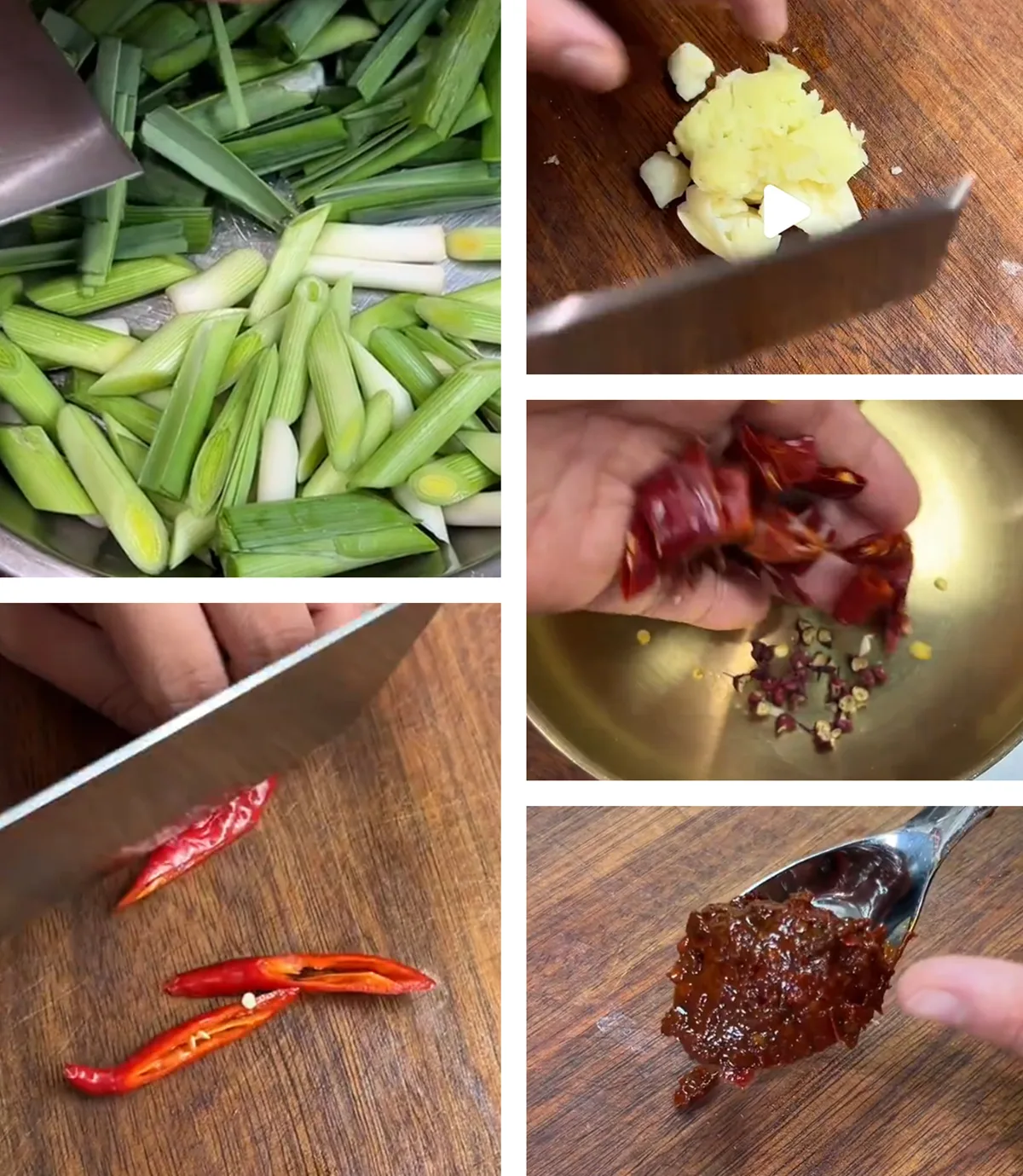 Preparing the Vegetables and Seasonings