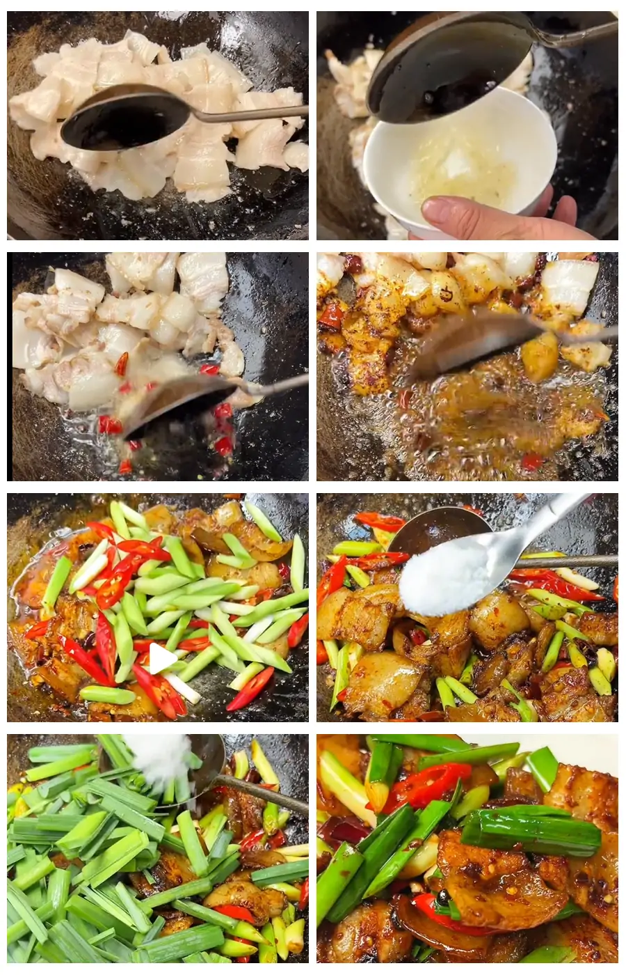 Stir-frying the Pork